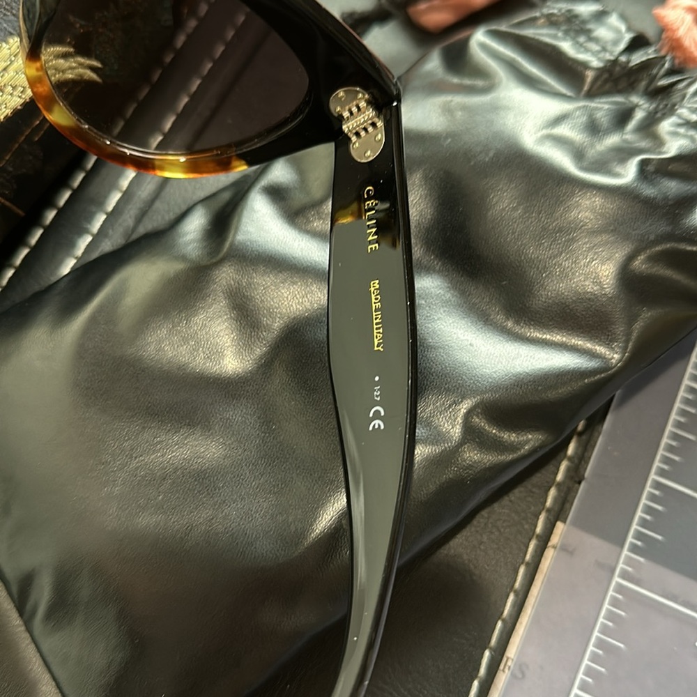 Celine Two-Tone Cat-Eye Sunglasses - Black & Tortoiseshell - Picture 5 of 7
